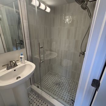 Building Buddies - Our basement bathroom after - General Contractors Near Me - Pittsburgh, Pennsylvania