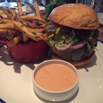 Buccan - Prime beef burger (not hot when brought to the table) - New American Near Me - Palm Beach, Florida