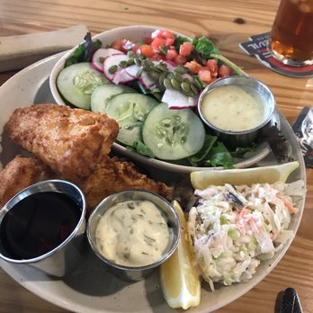 Daredevil Hall - Fish fry with side salad - Burgers Near Me - Indianapolis, Indiana