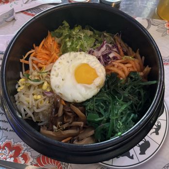 The Namu - Hot Stone Pot Bibimbap with seaweed. - Korean Near Me - Coral Springs, Florida The Namu - Hot Stone Pot Bibimbap with seaweed. - Korean Near Me - Coral Springs, Florida