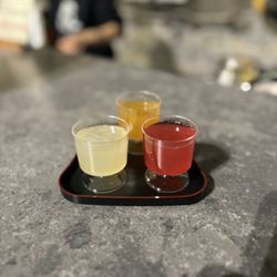 Izumi Ontario Spring Water Sake Company - Sake Cocktail Tasting Flight (Yuzu & Lime Collins; Sake Politan; and Sake Apple Cider).