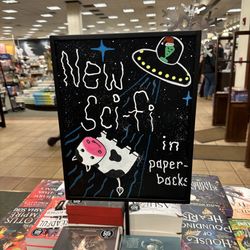 Barnes & Noble - Sci-fi painted sign