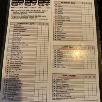 Crazy Tuna - Menu - Japanese Near Me - Chandler, Arizona Crazy Tuna - Menu - Japanese Near Me - Chandler, Arizona