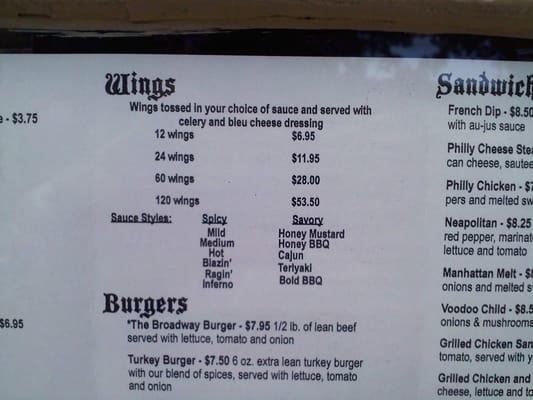 Menu photo 3 Buffalo Grille Greenlawn, NY