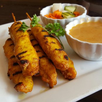 Panisa Thai Dining - Chicken satay w/ peanut sauce - Thai Near Me - Burke, Virginia Panisa Thai Dining - Chicken satay w/ peanut sauce - Thai Near Me - Burke, Virginia