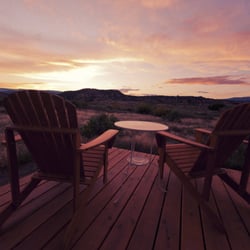 Shooting Star RV Resort - Sunset View From an Airstream Deck