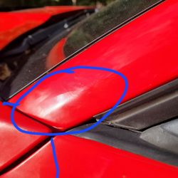 We Care Paint and Auto Body - Tabe line with overspray.