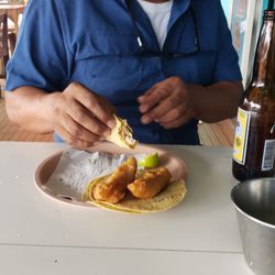 Las Tostadillas - Fast tacos and ceviche. Fresh and friendly. Very busy lunch time. Locals stop by. Corner open air stop.