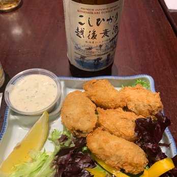 Kamitoku - Fried oysters tartar sauce. Echigo beer. Yummy - Ramen Near Me - Honolulu, Hawaii Kamitoku - Fried oysters tartar sauce. Echigo beer. Yummy - Ramen Near Me - Honolulu, Hawaii