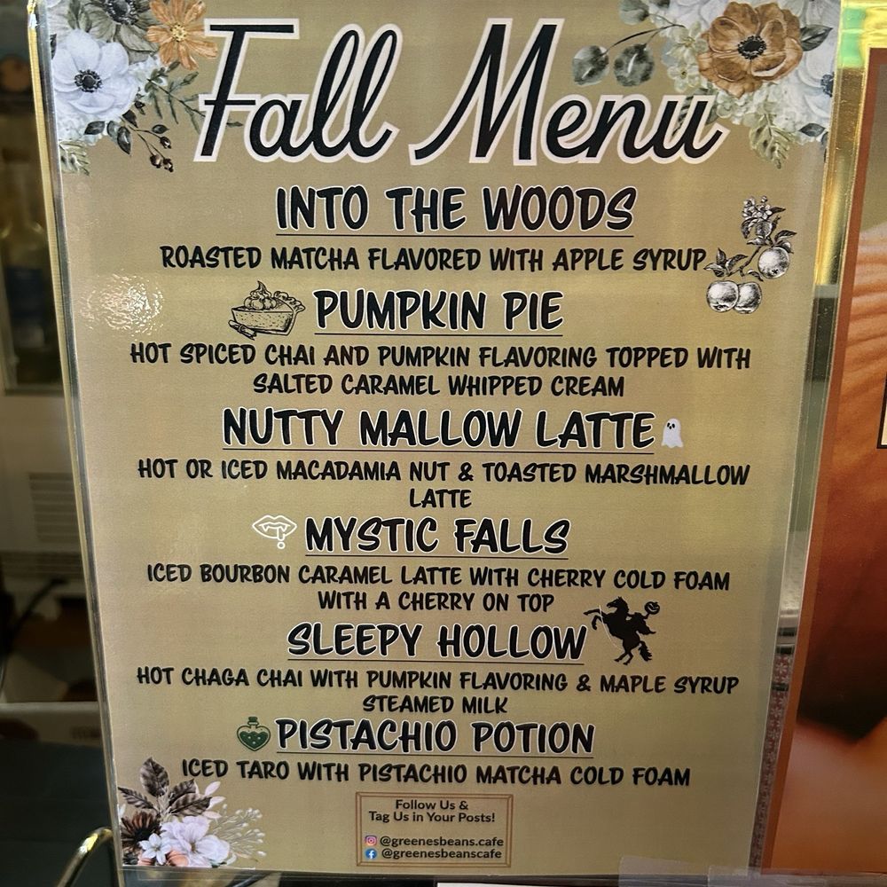 Greene Brothers Specialty Coffee Roasters - Fall Menu - Coffee & Tea Near Me - Hackettstown, New Jersey Greene Brothers Specialty Coffee Roasters - Fall Menu - Coffee & Tea Near Me - Hackettstown, New Jersey