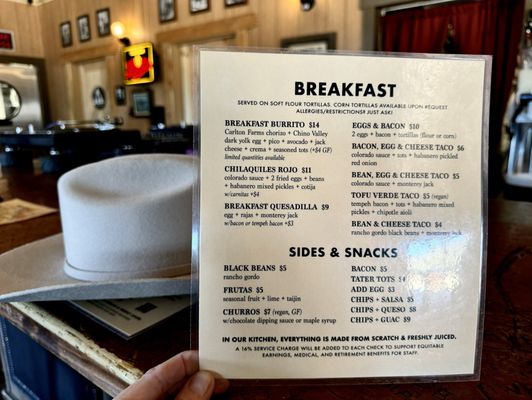 Menu photo 5 Red Dog Saloon Pioneertown, CA