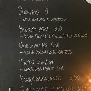 Casa Chipotle - The menu. Nopal is the vegetarian option, it is a type of cactus. - Mexican Near Me - Helsinki, 18 Casa Chipotle - The menu. Nopal is the vegetarian option, it is a type of cactus. - Mexican Near Me - Helsinki, 18