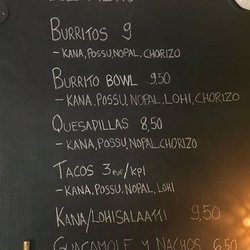 Casa Chipotle - The menu. Nopal is the vegetarian option, it is a type of cactus.