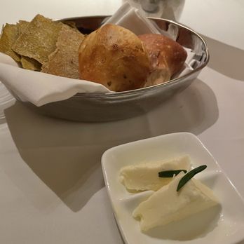 Geronimo - Their bread bowl, trust me that New Mexico puts hatch chilies on everything, including the bread. - French Near Me - Santa Fe, New Mexico