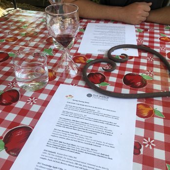 Old World Winery - a menu and a glass of wine - Wineries Near Me - Fulton, California Old World Winery - a menu and a glass of wine - Wineries Near Me - Fulton, California