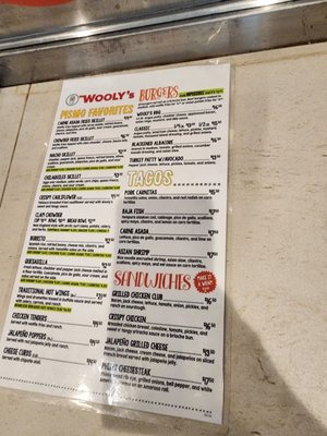 Menu photo 1 Wooly's Pismo Beach, CA