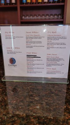 Menu photo 1 Uwharrie Vineyards & Winery Albemarle, NC Menu photo 1 Uwharrie Vineyards & Winery Albemarle, NC
