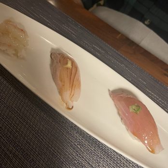 Sasabune Glendale - Half eaten sweet shrimp and two others, Japanese Omakase - Sushi Bars Near Me - Glendale, California