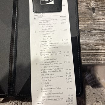 Pho Ha plus Vietnamese Cuisine - Receipt for how much they over charge ! - Vietnamese Near Me - Diamond Bar, California Pho Ha plus Vietnamese Cuisine - Receipt for how much they over charge ! - Vietnamese Near Me - Diamond Bar, California