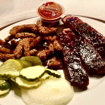 True Texas BBQ - Quarter Rack St Louis Ribs and fried green beans. - Barbeque Near Me - Spring Branch, Texas