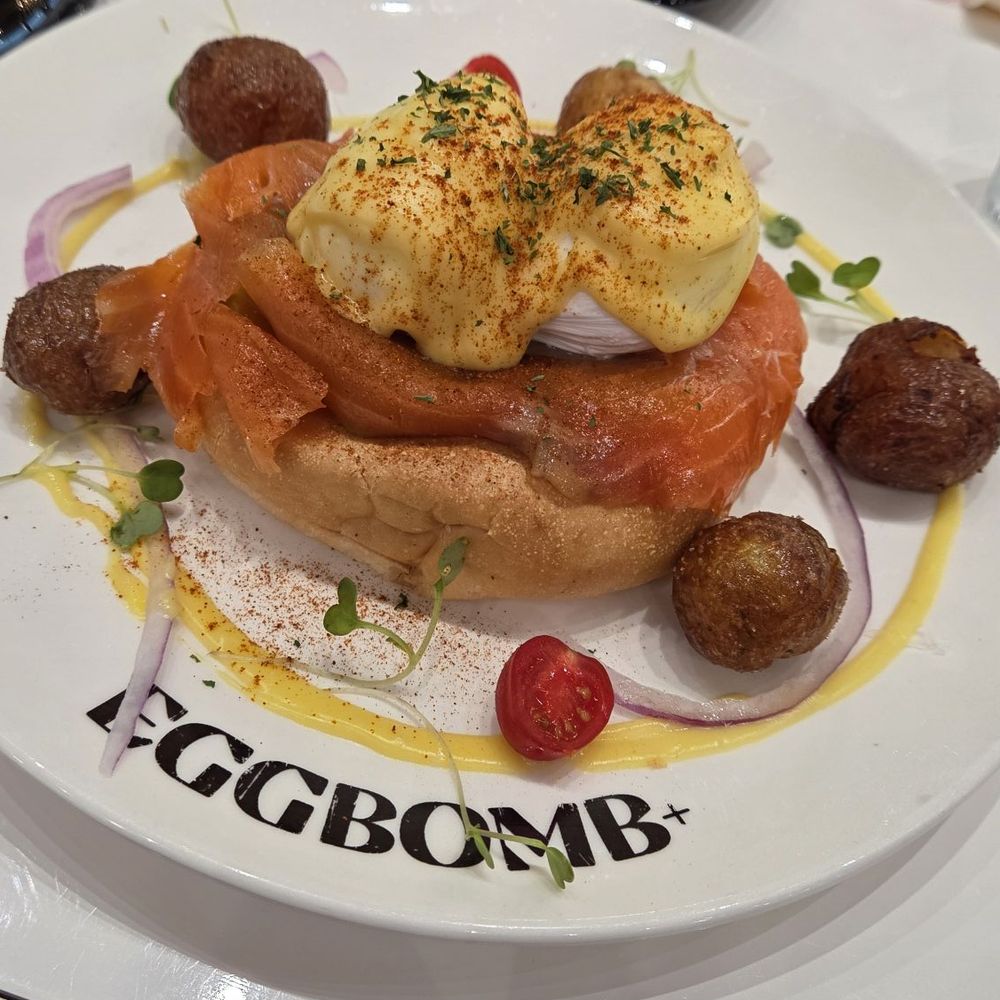Eggbomb+ - Salmon benny - Breakfast & Brunch Near Me - Burnaby, British Columbia