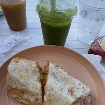 Diver Surfside Cafe - Breakfast burrito with summer salt smoothie. Both were very good! - Coffee & Tea Near Me - Surf City, North Carolina Diver Surfside Cafe - Breakfast burrito with summer salt smoothie. Both were very good! - Coffee & Tea Near Me - Surf City, North Carolina