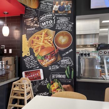 Sheetz - a menu on the wall of a restaurant - Convenience Stores Near Me - Grove City, Pennsylvania
