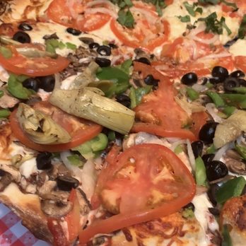 Gianni's Pizza - XL: half margherita, half super veggie - Italian Near Me - Monterey, California