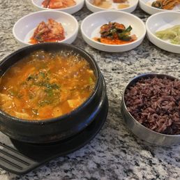Beef Soondubu (Spicy) with Purple Rice