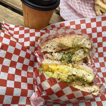 Cafe Isabella - Meat lovers with the choice of bacon with sesame bagel and added avocado - Coffee & Tea Near Me - San Francisco, California Cafe Isabella - Meat lovers with the choice of bacon with sesame bagel and added avocado - Coffee & Tea Near Me - San Francisco, California