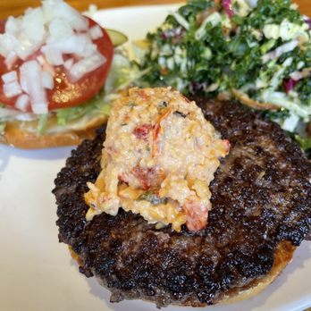 Northstar Cafe - Pimento cheeseburger with side salad - New American Near Me - Westerville, Ohio