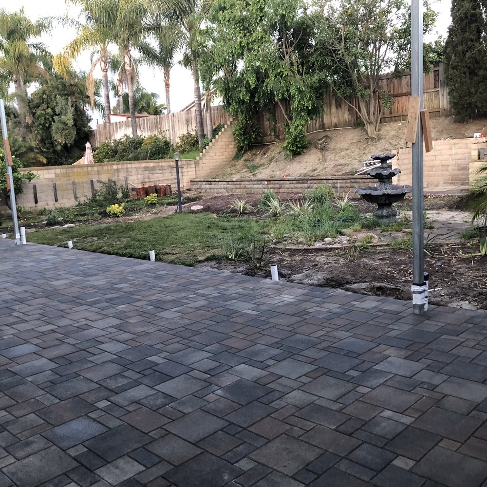 Pavers before the patio cover went in.