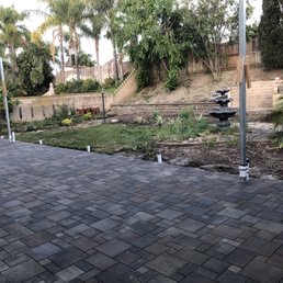 Pavers before the patio cover went in.