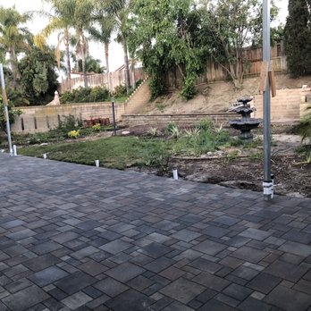 Patios by B and B - Pavers before the patio cover went in. - Patio Coverings Near Me - Tustin, California