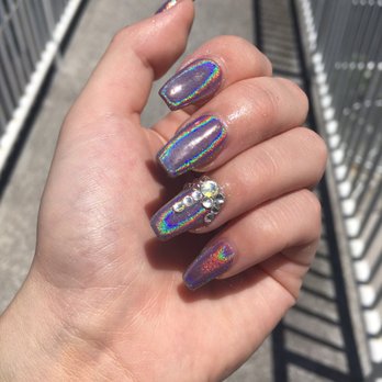 Quality Nails & Spa - After: holographic nails by Mimi - Nail Salons Near Me - Long Beach, California
