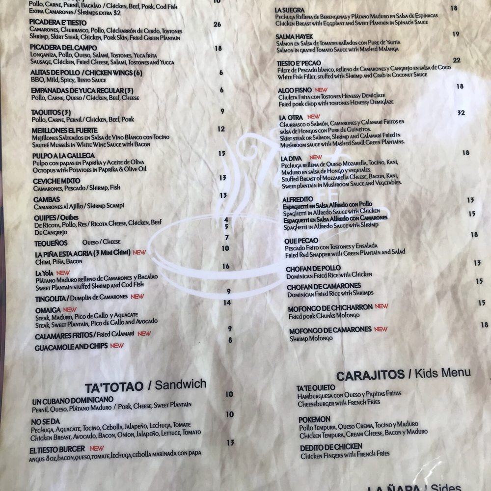 El Tiesto Cafe Pines - The menu - Sushi Bars Near Me - Pembroke Pines, Florida