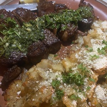 Nona Bistro - Rib eye steak with smashed potatoes (cooked to perfection) - New American Near Me - Salt Lake City, Utah Nona Bistro - Rib eye steak with smashed potatoes (cooked to perfection) - New American Near Me - Salt Lake City, Utah