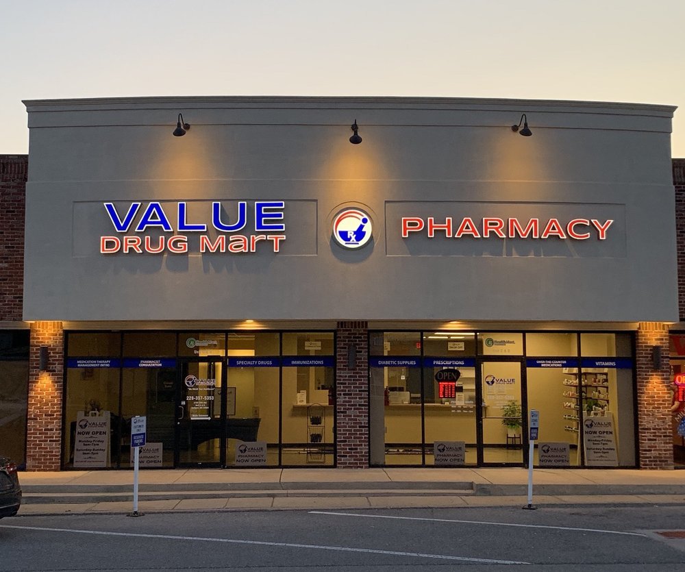 VALUE DRUG MART Updated October 2024 2709 25th Ave, Gulfport, Mississippi Pharmacy Phone