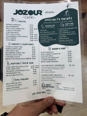 Menu photo 1 Jozour Cafe Braintree, MA Menu photo 1 Jozour Cafe Braintree, MA
