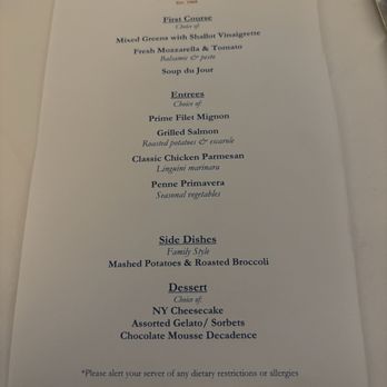 Bobby Van's Steakhouse - Dinner Menu - Steakhouses Near Me - New York, New York