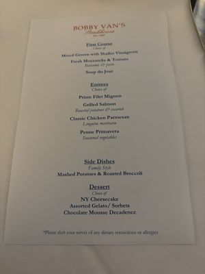 Menu photo 2 Bobby Van's Steakhouse New York, NY