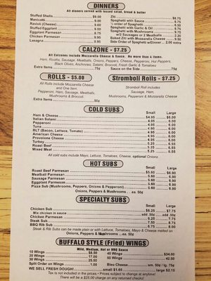 Menu photo 1 Joe And Vinny's Pizzeria Sherburne, NY Menu photo 1 Joe And Vinny's Pizzeria Sherburne, NY
