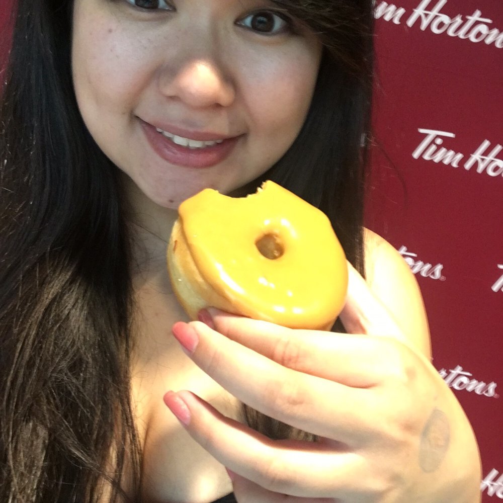 Tim Hortons - maple donut with the back drop from their recent grand opening ceremony!! woo hoo - Coffee & Tea Near Me - Toronto, Ontario Tim Hortons - maple donut with the back drop from their recent grand opening ceremony!! woo hoo - Coffee & Tea Near Me - Toronto, Ontario