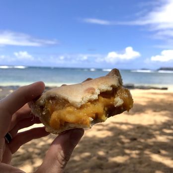 The Right Slice - Mango Lilikoi pie.  So good. - Desserts Near Me - Kalaheo, Hawaii