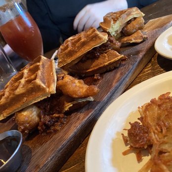 Project PUB - Chicken and waffle sliders - Beer Bar Near Me - Somerville, New Jersey Project PUB - Chicken and waffle sliders - Beer Bar Near Me - Somerville, New Jersey