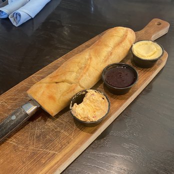 Mallards Southern Kitchen - You have to get this bread! Very tasty! Comes with a sweet butter, jam and a spicy pimento cheese! - Seafood Near Me - Bloomington, Minnesota