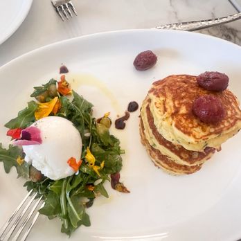 Clementine - Burrata with corn pancakes - Mediterranean Near Me - Yountville, California