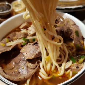 LAN Noodle - The standard beef noodle stew--packed with succulent meat and noodles! These are the thin round kind. - Chinese Near Me - Arcadia, California