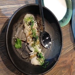 Ceviche Bar - VIEIRAS ~ 38ZŁ ~ małże Św. Jakuba / czarne oliwki / imbir / wakame