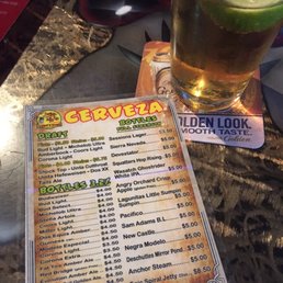 Beer menu Beer menu